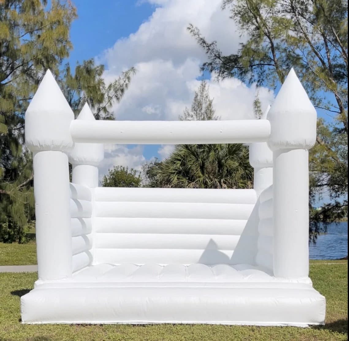 Luxury White Bounce House Luxury white castle bounce house rental in Miami